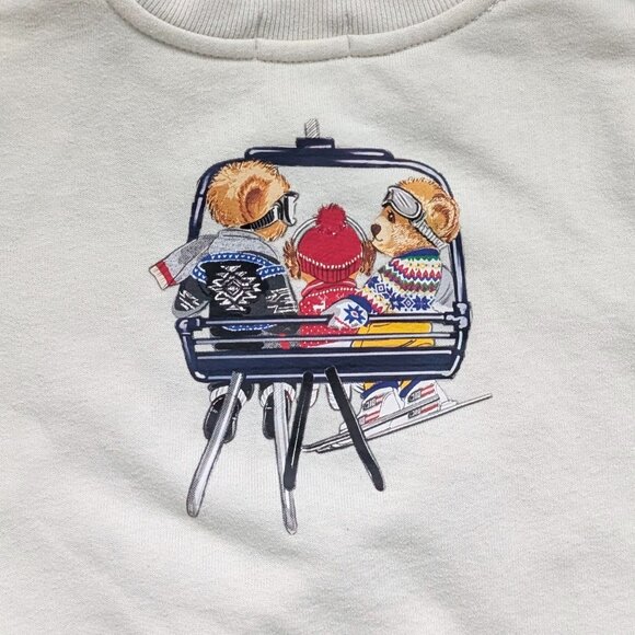 (4/$20) Polo Ralph Laruen -  Bear Skiing Break Sweatshirt - Picture 7 of 7
